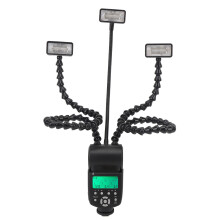 Camera Macro Flash Flexible 3 Head 5600K 8 Level Brightness Portable