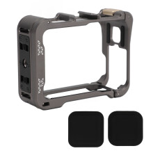 Action Camera Cage Anti-Drop Aluminum Cold Shoe Silicone Lens Cover