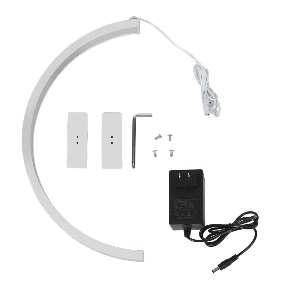 White (Us Plug) 22In 36W Half Moon Led Nail Lamp 2700K-6500K Dimmable