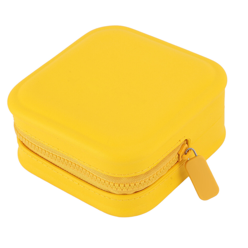 Yellow (Yellow) Small Waterproof Eva Cosmetic Bag Portable Makeup Zipper Case Roseate