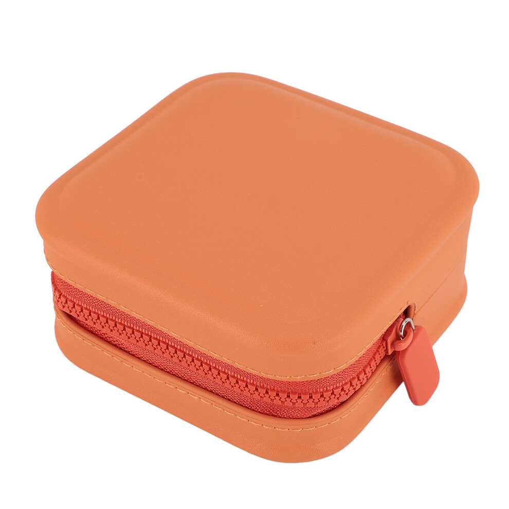 Orange (Orange) Small Waterproof Eva Cosmetic Bag Portable Makeup Zipper Case Roseate