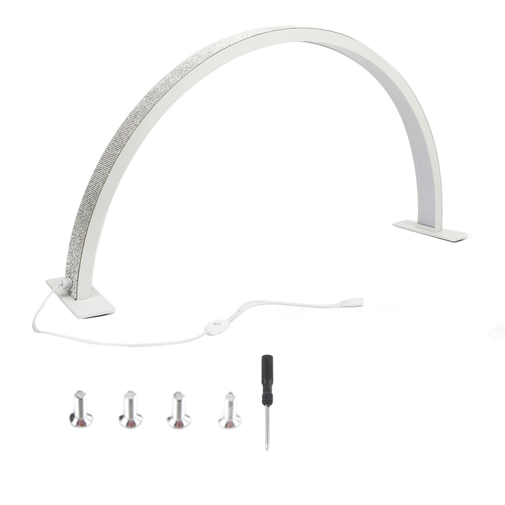 (EU Plug) 28inch Half Moon Beauty Lamp 30W 3000-6000K LED Floor EU-image-OPC-PMK2SVC-NEW