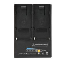 Black Battery Adapter for Sony V Mount NP F550 F750 F970 Dual Slot