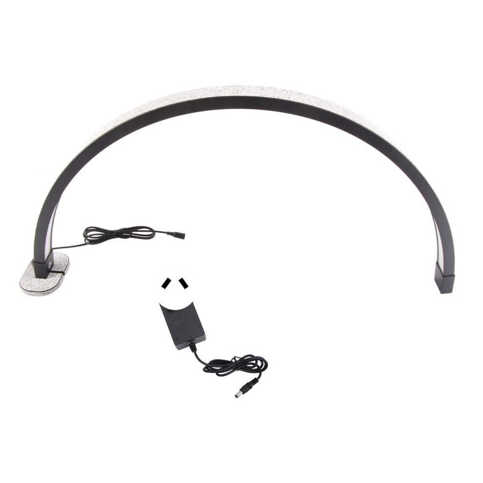 Black (Au Plug) Half Moon Nail Lamp 22In 2700K-5600K Dimmable Led