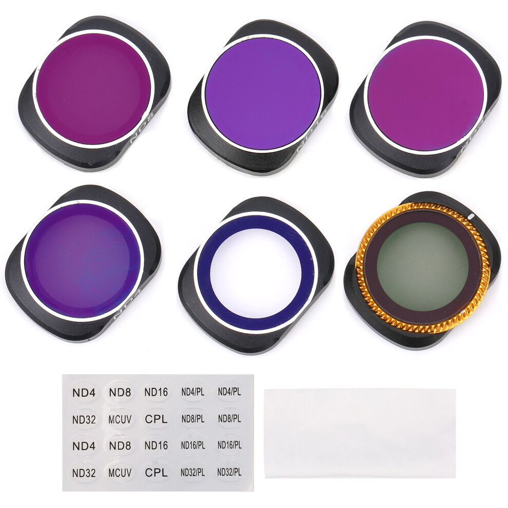 Sunnylife 6-In-1 Lens Filters Set For Dji Pocket2 Osmo Pocket 643505144352