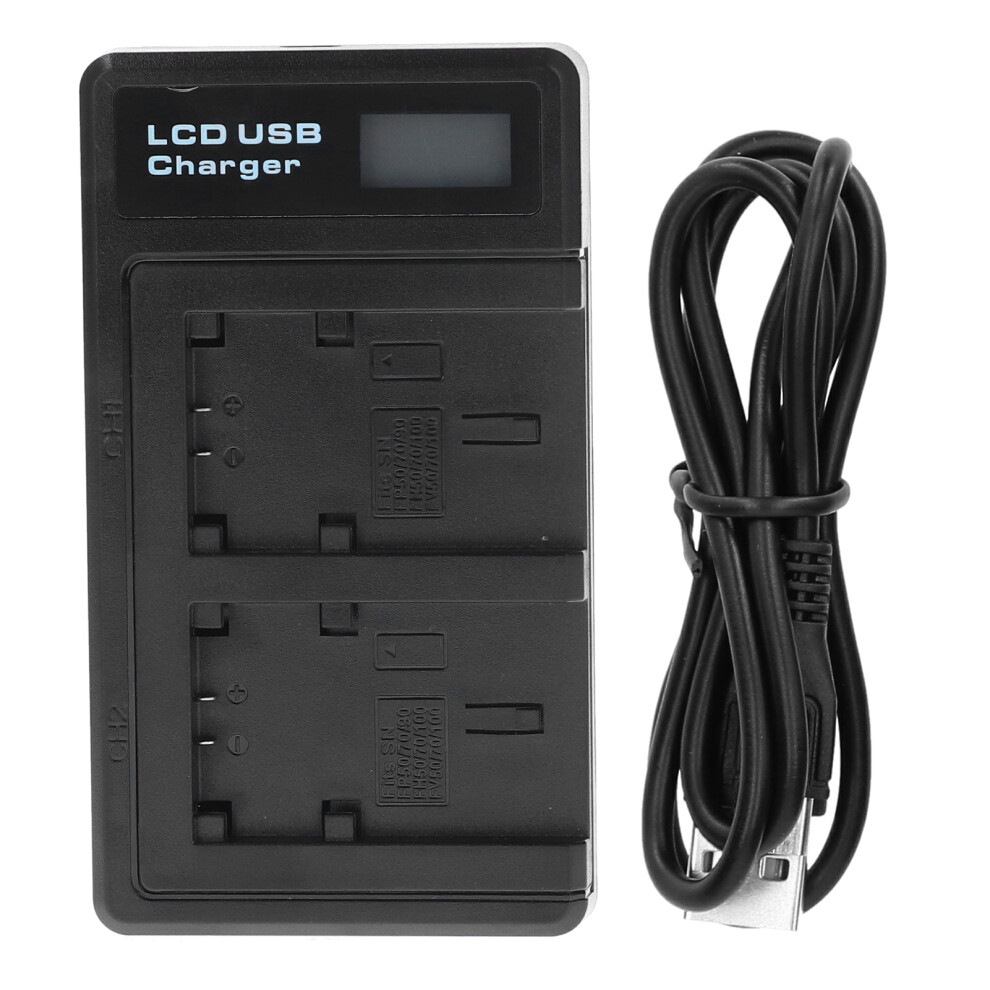 Plastic Battery Charger Lcd Display For Np-Fv100 Double Charging 643505027822