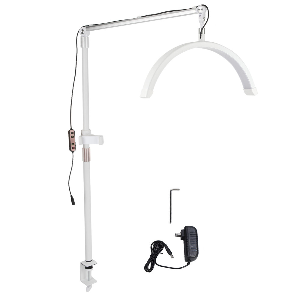 (US Plug) 16in Half Moon Desk Lamp 3000K-6000K Adjustable Height White-image-OPC-PMK2TGM-NEW