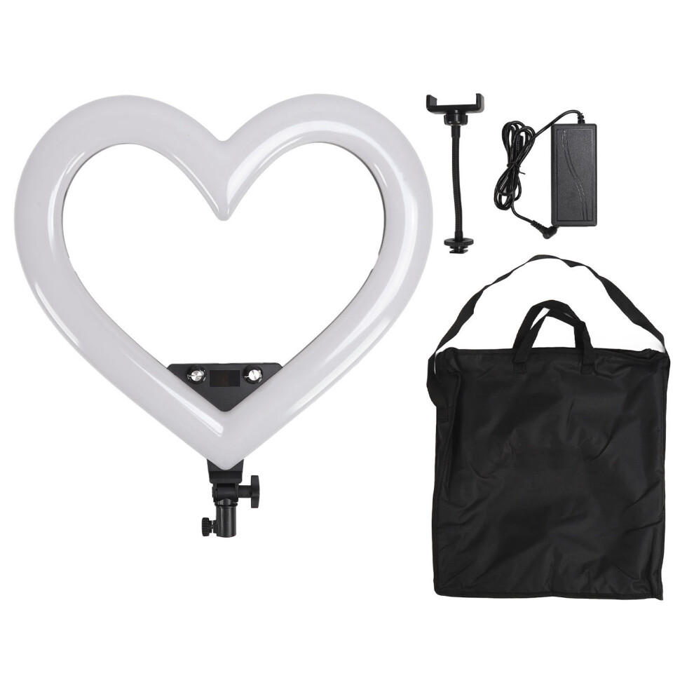 (Uk Plug 100‑240V) 19In Led Ring Usb Rechargeable Rgb Heart Fill Uk Plug Light 643505109283