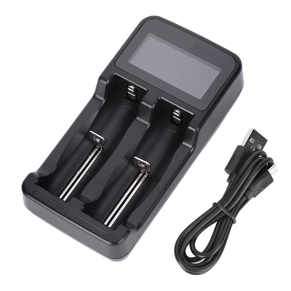 Seivi Pc Portable Lcd Usb Dual Slot Aa Aaa Nimh Nicd Charger Black 643505148626