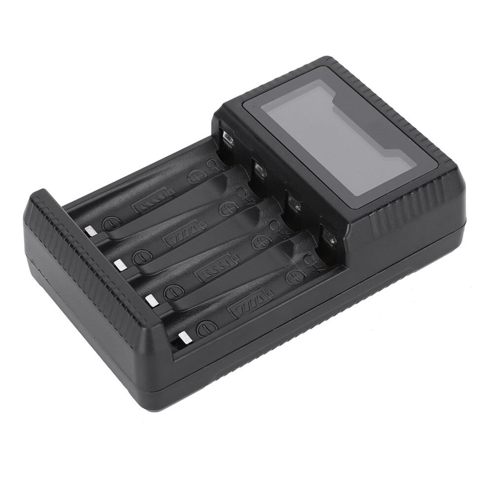 Seivi Pc Lcd Smart Charger Usb 4-Slot For Aa Aaa Nimh Black 643505148640