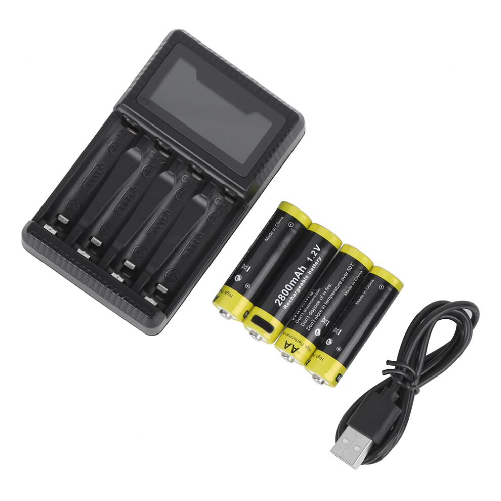 Seivi Pc Smart Lcd 4-Slot Usb Charger For Aa Aaa Nimh 643505148688