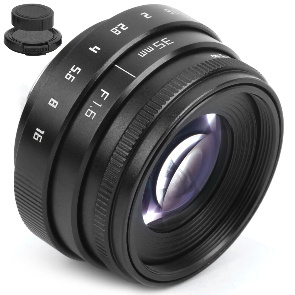 () 35Mm F1.6 C Mount Manual Focus Portrait Lens Black/Silver 643505025620