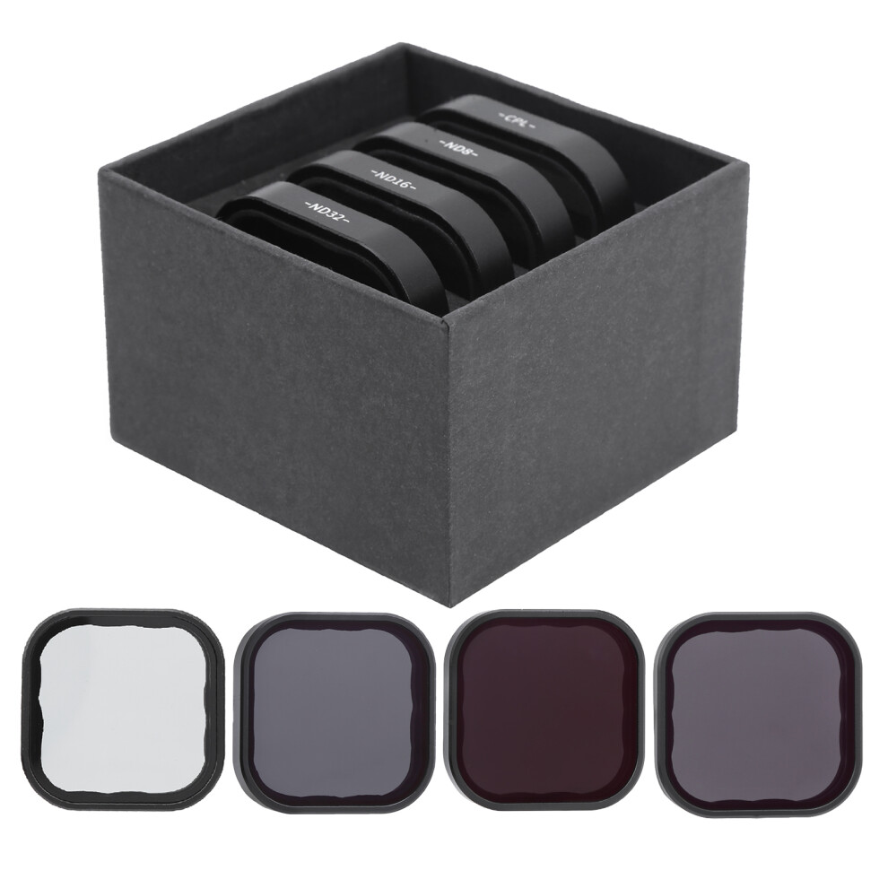 Telesin Cpl/Nd8/Nd16/Nd32 4-In-1 Lens Filters For Gopro Hero 9 Light 643505026047