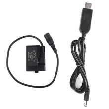 USB to ACK-E10 Full Decoding Dummy Battery for Rebel T3/T5/T6/T7/T100