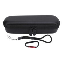 (Black) PU Scratch Resistant Waterproof Case Osmo Pocket 3 Black Wrist Strap