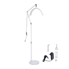 (US Plug) 16 Inch 20W Half Moon Fill Light Adjustable Color Temp LED Phone Clip