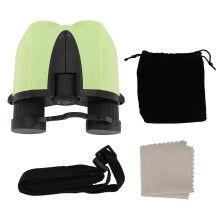 (Green) 8X25 Binoculars Green Film 16mm Eyepiece HD Foldable Compact