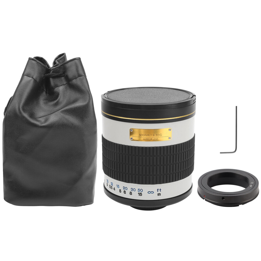 (blanc) 500mm F6.3 Telephoto Mirror Lens for Minolta/Sony DSLR White