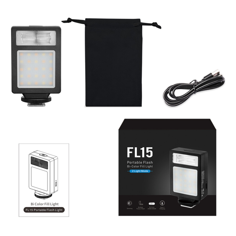 Small Camera Flashlight 5 Brightness Levels Gn10 2500K-6500K 643505177329