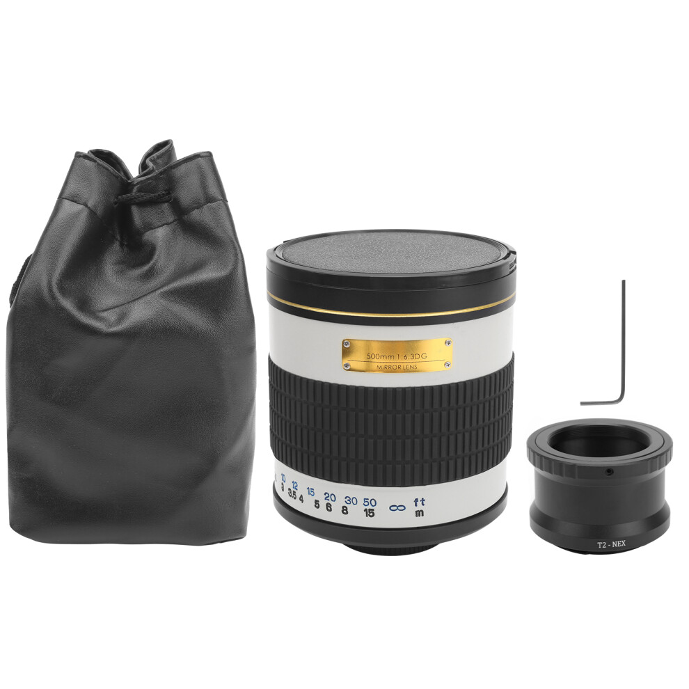 () 500Mm F6.3 Telephoto Mirror Lens For Sony Nex (Black) White/Black 643505024227