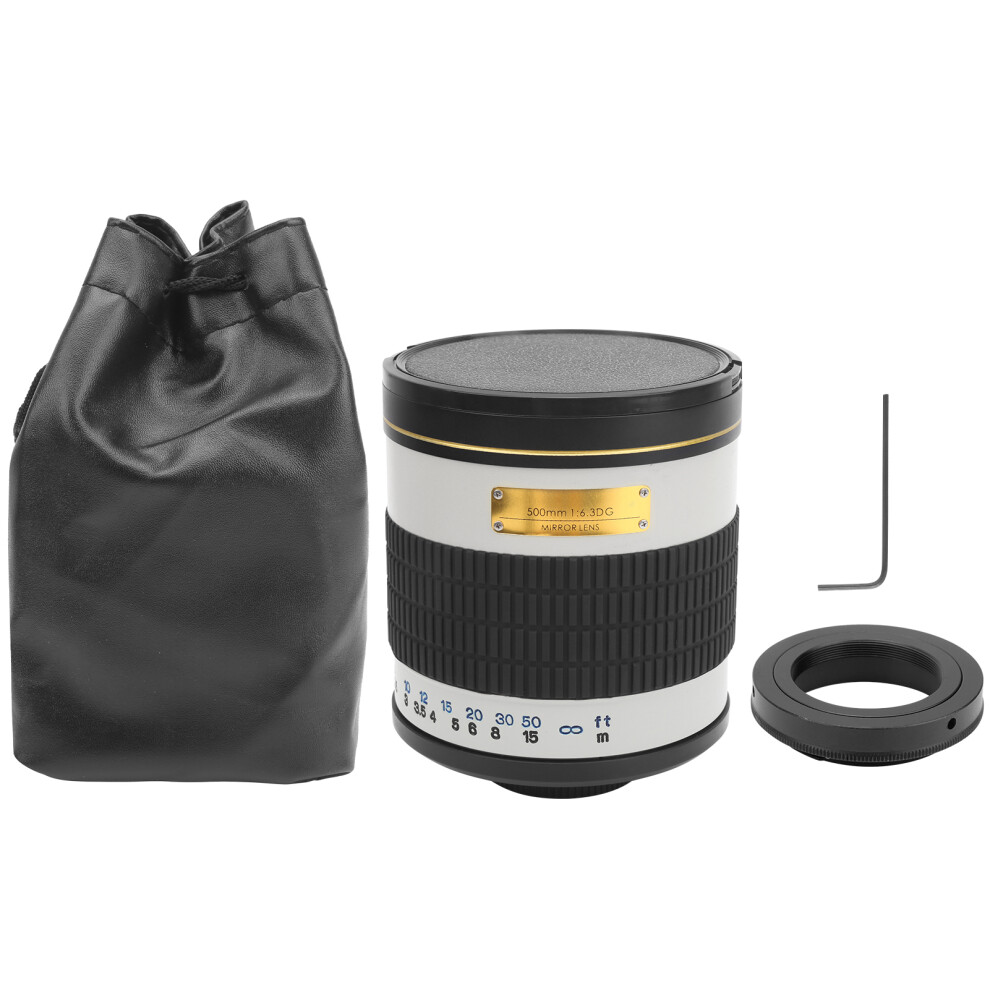 () 500Mm F6.3 Ultra Telephoto Mirror Lens For Canon Ef Slr Camera White/Black 643505024289