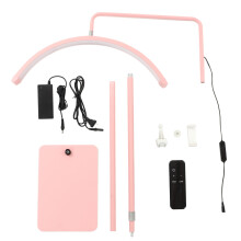 (US Plug) HD M6X LED Floor Light 23in Pink Half Moon Lash 110-240V EU Plug