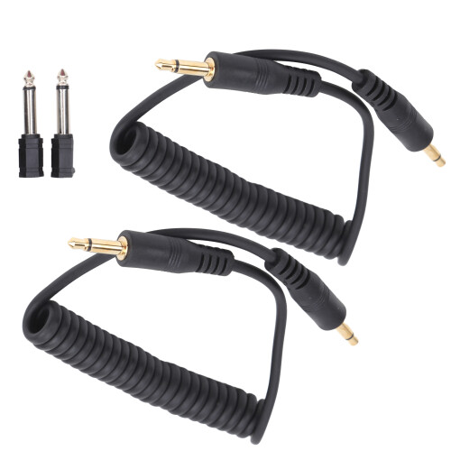 2Pcs Universal Digital Camera 3.5mm-6.35mm Sync Cable Set 2