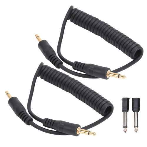 2Pcs Universal Digital Camera 3.5mm-6.35mm Sync Cable Set 1