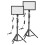 (EU) 15W LED Panel Light 1.2M Stand Phone Holder 3000K-6500K Dimmable 3