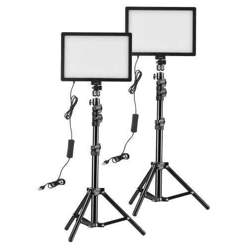 (EU) 15W LED Panel Light 1.2M Stand Phone Holder 3000K-6500K Dimmable 2