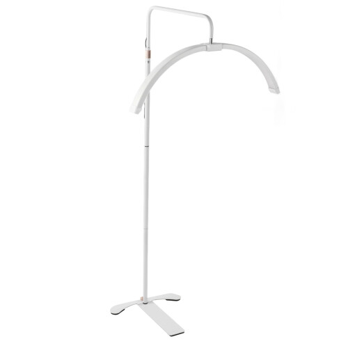 (EU Plug) 26in LED Floor Light Adjustable Color Temp Brightness Half Moon EU