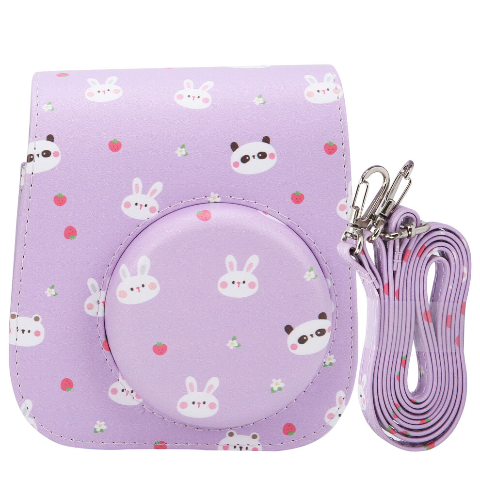 Pu Leather Anti-Drop Camera Bag For Mini11/8/9 Purple 643505023343