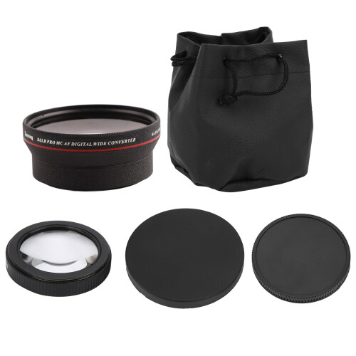 High Transmittance Optical Glass 0.45x Wide Angle Lens 67mm
