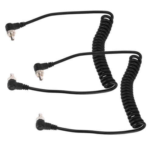2Pcs Camera Flash Sync PC Cord Male to Male Universal Speedlite 2