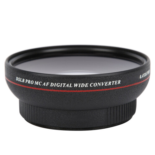 High Transmittance Optical Glass 0.45x Wide Angle Lens 67mm 2