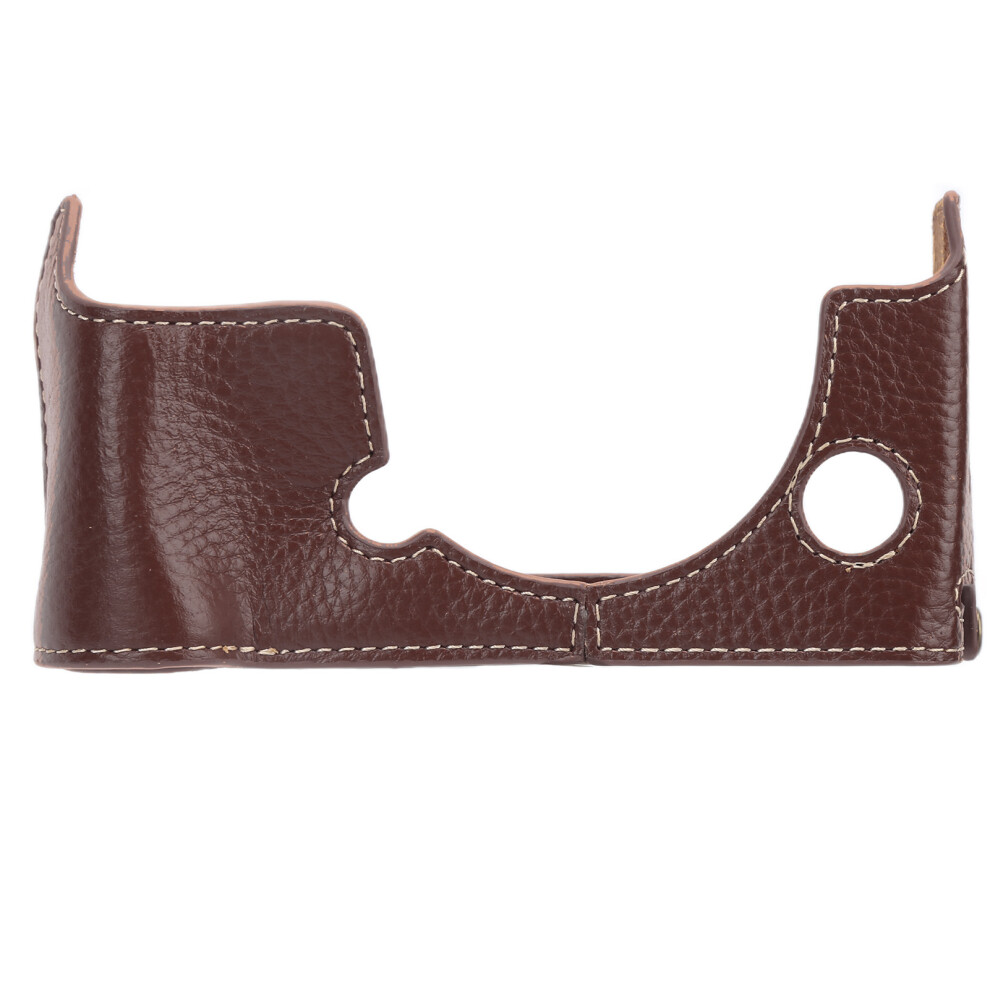 (Coffee Color) Leather Camera Half Case for Fujifilm XT4 with Battery Access Coffee-image-OPC-PMK2WDZ-NEW