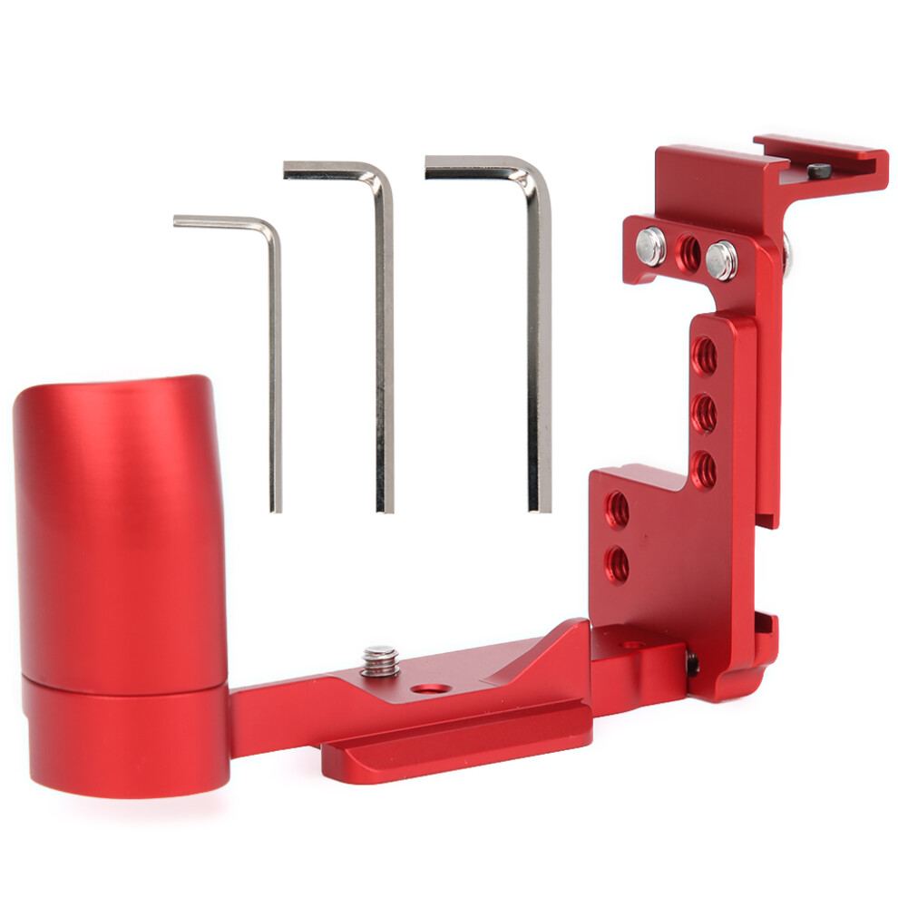 () Metal Base Hot Shoe L Quick Release Plate For Canon Eos M6 Red/Black 643505146400