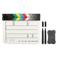 Acrylic Film Clapboard Dry Erase Photography Tool Color Sticks