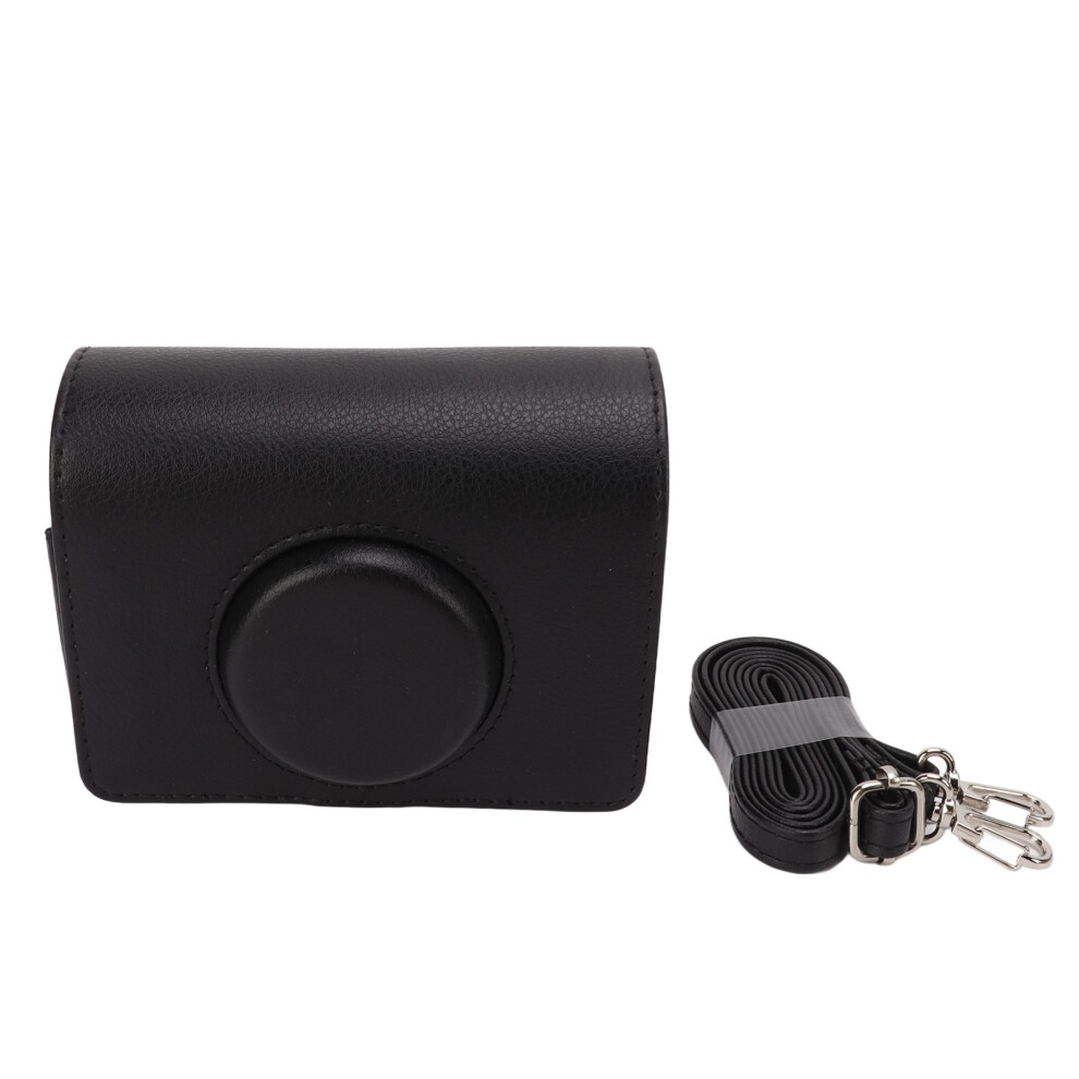 (Black) Pu Leather Camera Case For Instax Mini Evo With Shoulder Strap Black 643505009712