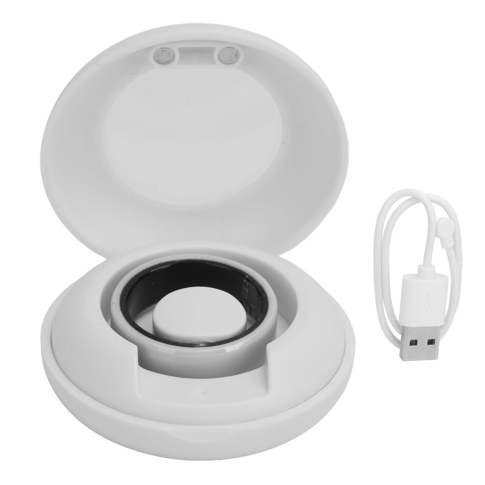(12) Smart Ring Bt Ip68 Rechargeable Pedometer Sleep Tracking White 643505092493