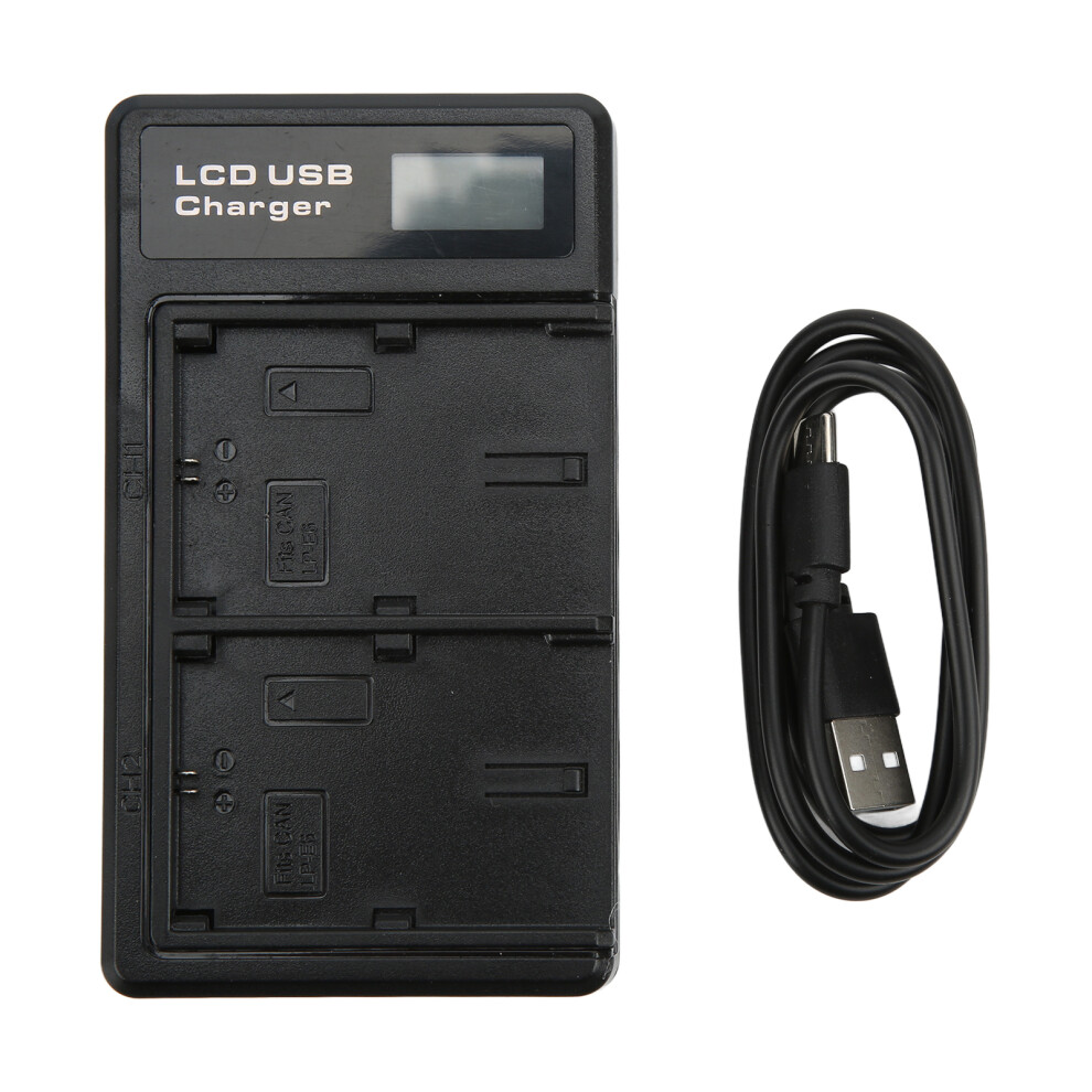 Lcd Dual Usb Charger With Type-C For Lpe6 Camera Battery 643505012699