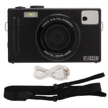 (Noir) CD R1 1080P FHD Micro Camera 16X Zoom 48MP 3in LCD