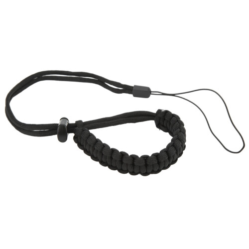 (Black) Hand Woven Diving Wrist Strap Mobile Phone Action Camera Black 2