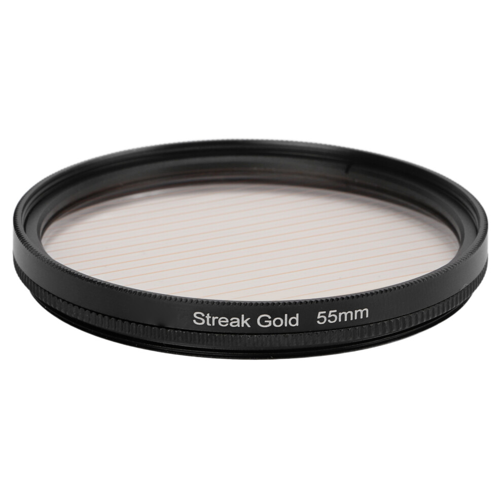 (55Mm/2.17In) Streak Anamorphic Filter 58Mm Uhd Optical Glass Waterproof Gold 643505131444