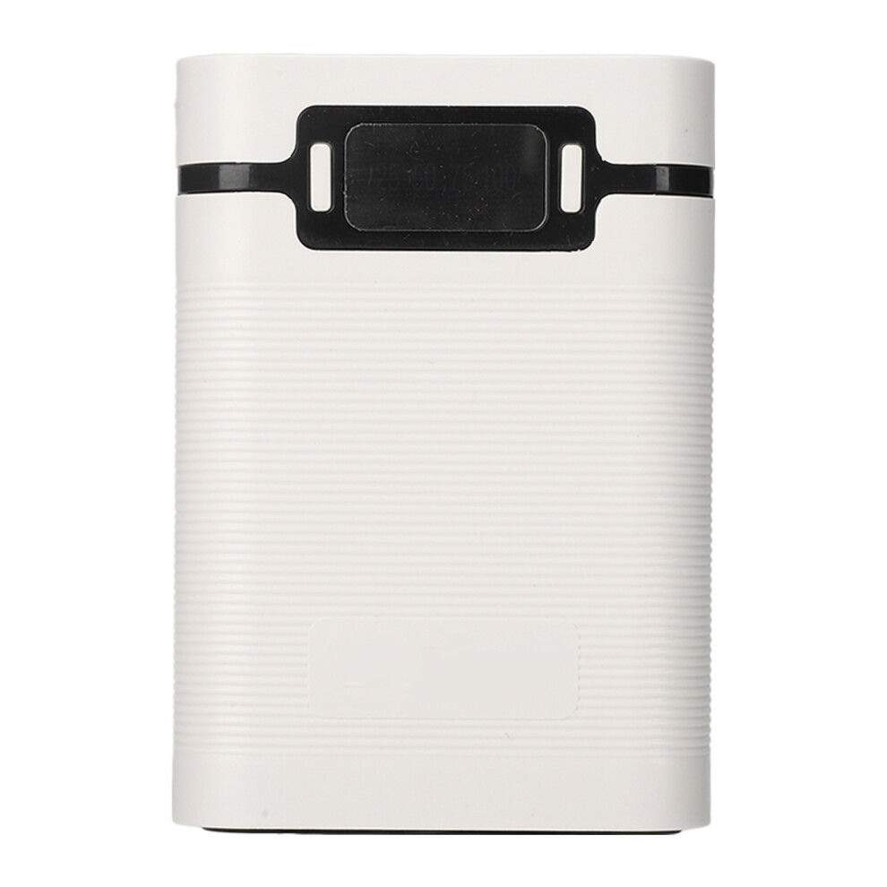 () 4Pcs 18650 Battery Charger Case Dual Usb Led Portable Power Bank White/Black 643505128352