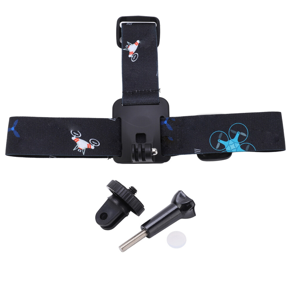 (Black) Startrc Action Camera Head Mount Strap Bracket For 2 Cameras Black 643505132724