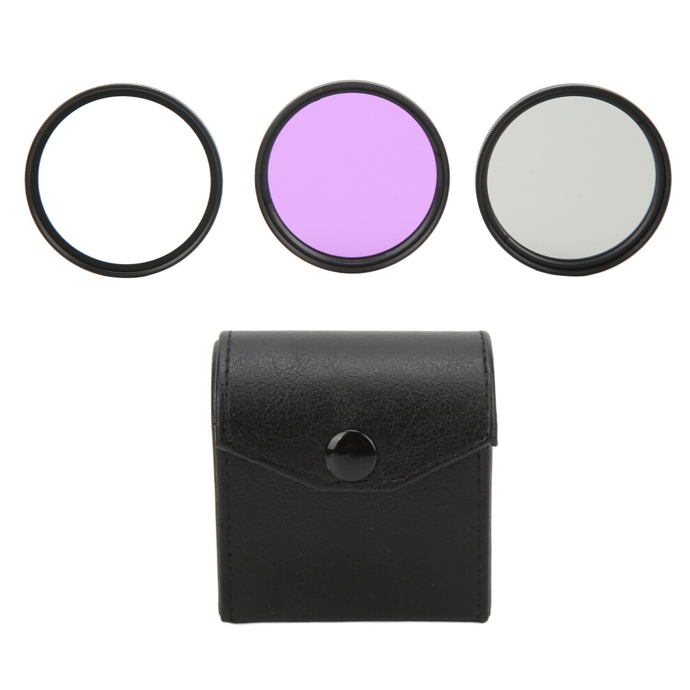 (52Mm(1485)) 3Pcs/Set Multi Coated Lens Filter Kit Uv Cpl Fld 58Mm Camera 643505014143