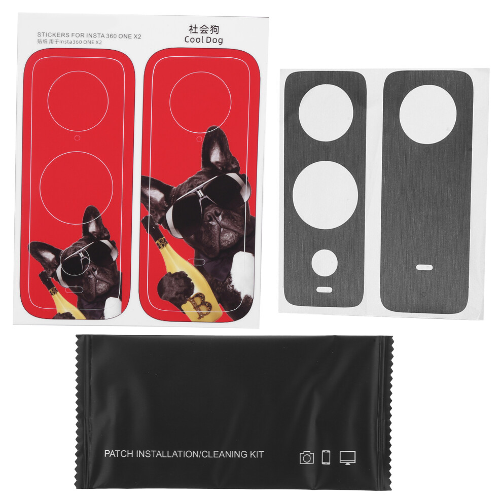 (Dog + ) Sunnylife Pvc Stickers For Insta360 One X2 Camera Dog Black 643505137842