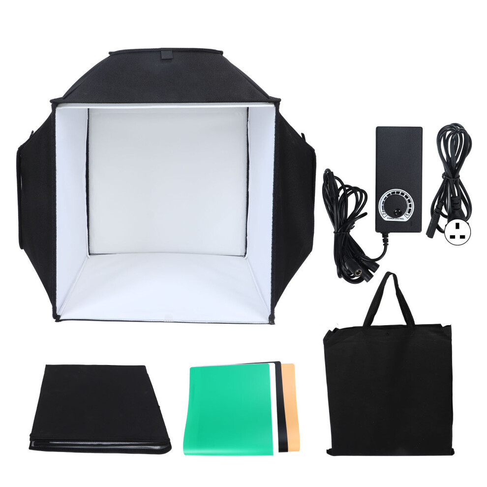 (Uk Plug) Puluz 40Cm Softbox Tent 5500K Studio Photo Box 4 Color Pvc Background Light 643505124750