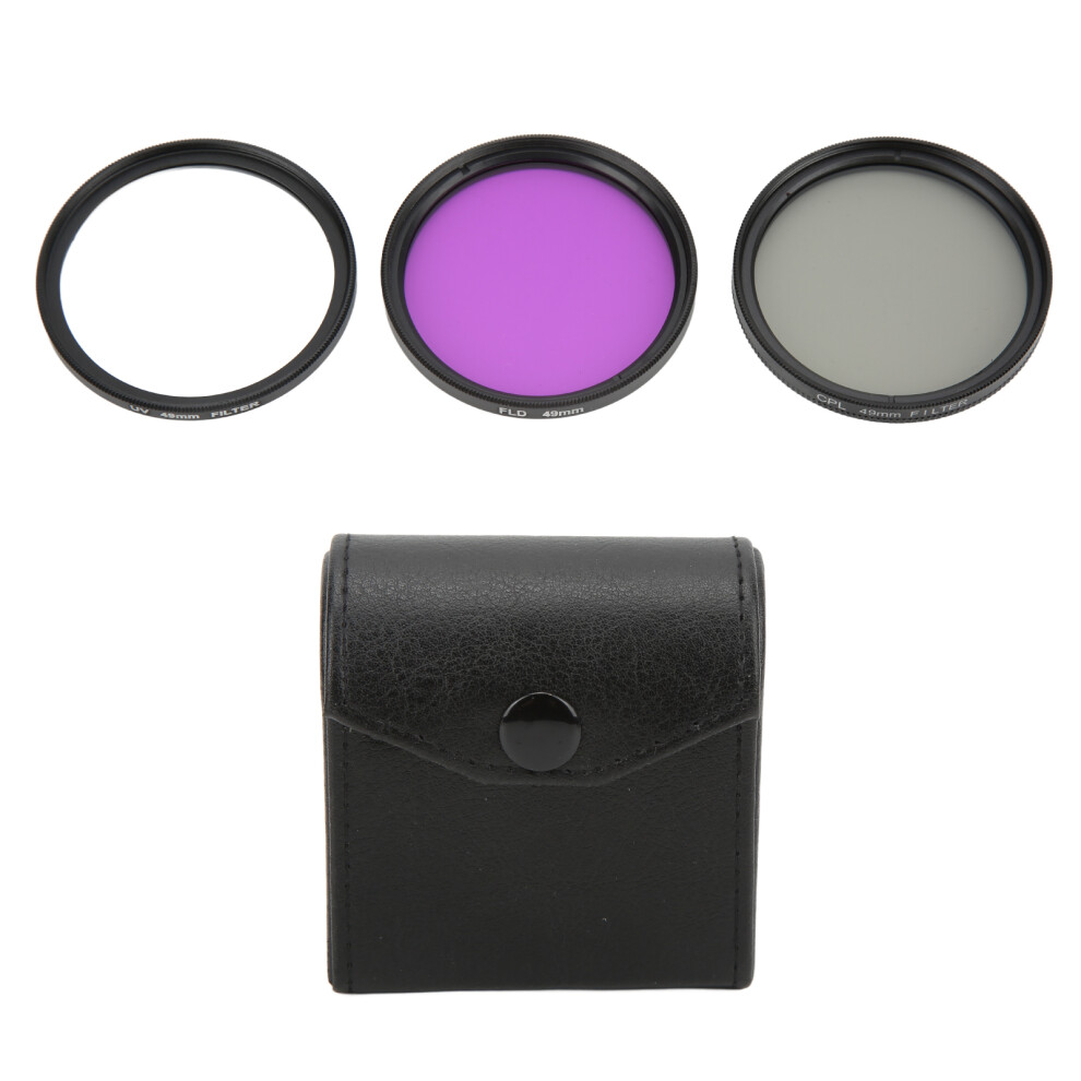 3Pcs/Set 49Mm Multi Coated Lens Filter Uv Cpl Fld Kit 643505014112